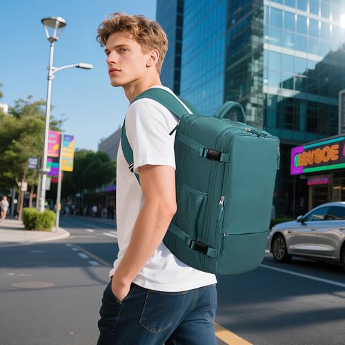Image of Sinaliy Travel Backpack for Men, 40L Carry On Backpack, 17 Inch Laptop Backpack, Waterproof Backpack, College Bookbag, Person Item Flight Approved Trave Bag for Women