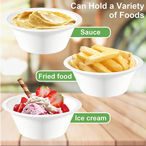 GREENESAGE 125 Pack Paper Bowls Disposable Bowls 9oz, Eco-Friendly - Image 3