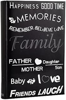 Arpan Family, Friends Travel/Holiday Destinations/Memory Photo/Picture Album with Memo Writing Area and Decorative Text Design Fit 300 4 x 6-Inch / 10x15cm Photos (Black Text Design)