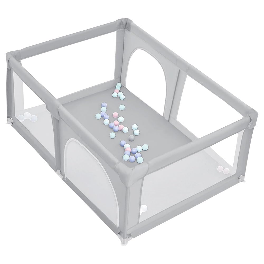 Parque para cachorros con puerta, parque para cachorros o perros pequeños, valla sólida de tela gruesa y malla de nailon de alta resistencia, lavable a máquina, interior/exterior, 180 x 120 x 66 cm