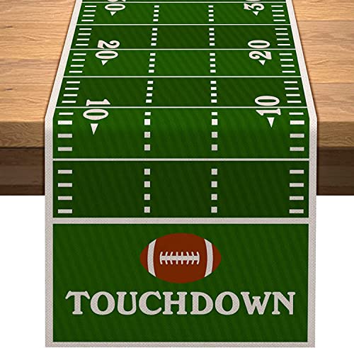 Vohado American Football Court Table Runner 90 Inches Long Touch Down Boy Sport Football Birthday Party...