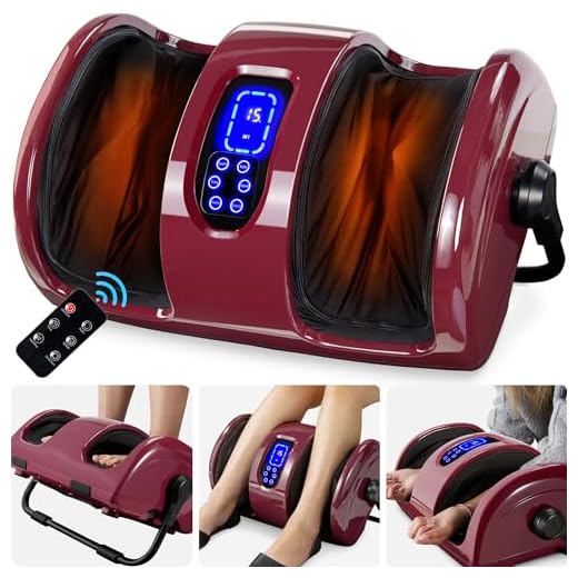 Best Choice Products Foot Massager Machine Shiatsu Leg Massager, Therapeutic Reflexology Calf Massager w/Blood Circulation, Nerve Pain, Deep Kneading, High-Intensity Rollers - Burgundy