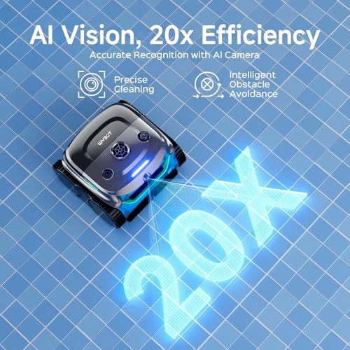 Image of (2026 New) WYBOT C2 Vision Cordless Pool Cleaner with Camera, 8-in-1 Pool Vacuum for Inground Pools, Powerful Suction, Ultra-Fine Filter System Pool Robot, Wall Climbing, Smart Navigation, Gray