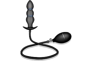 New Quick-Inflate Silicone Anal Plug with Solid Shaft