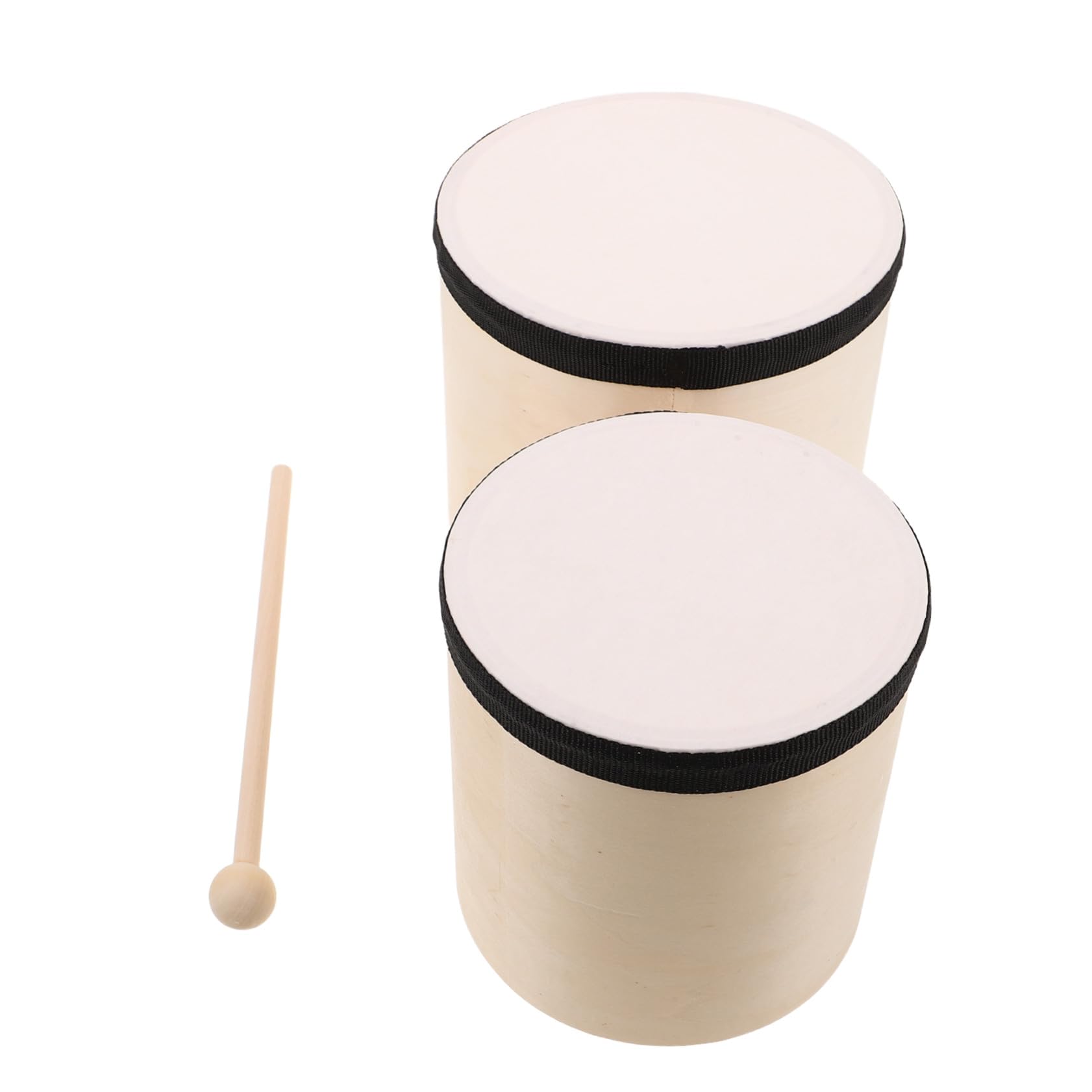 1juegos Bongos de Madera Instrumentos de Percusión de Mano para Principiantes y Educación Músical Músical con Mazo de Madera para Actuaciones y Pequeños