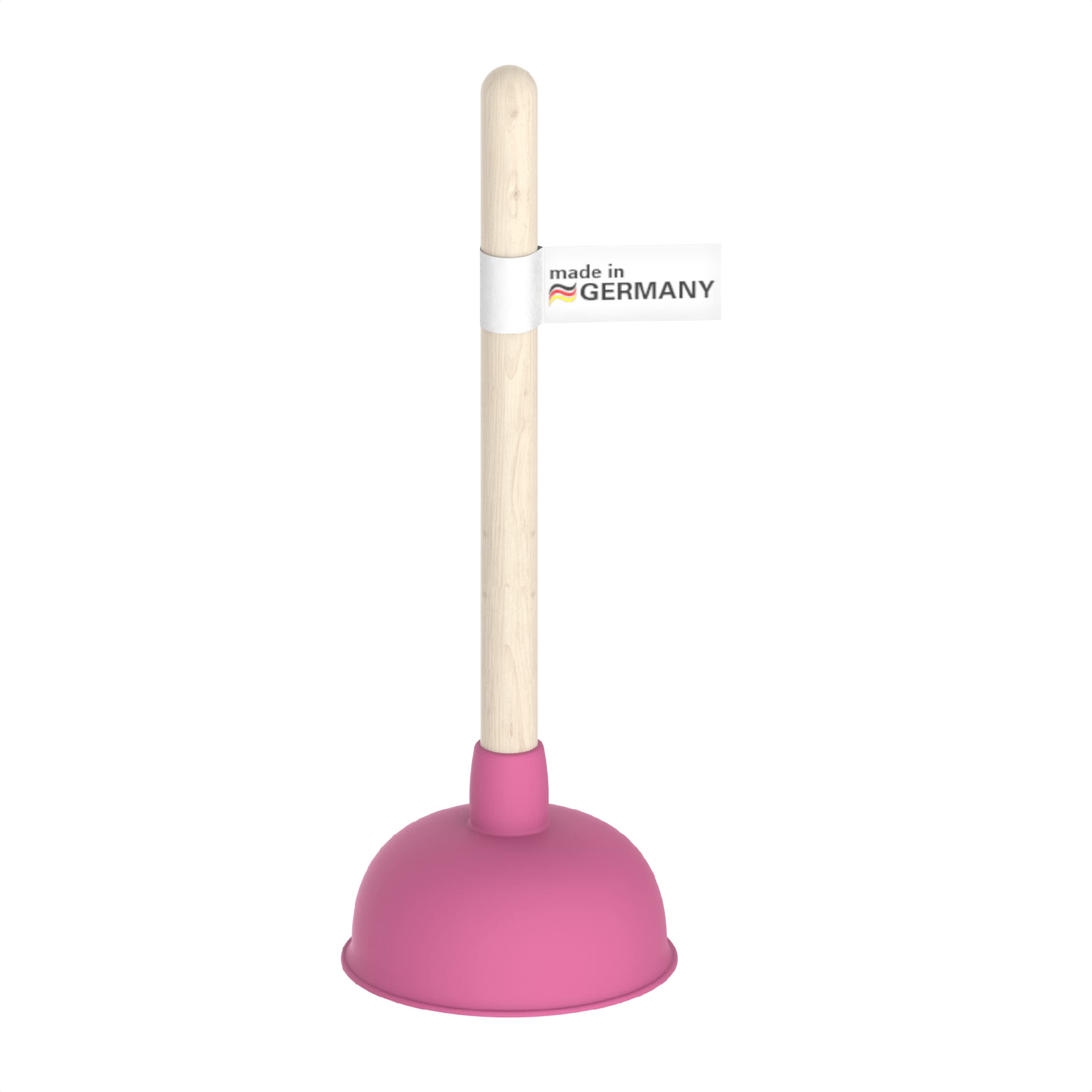 EISL Pink Bunter Pömpel, farbige Saugglocke für verstopfte Toilette, Abfluss, Waschbecken, Dusche, Rosa WC-Pümpel zur chemielosen Reinigung, Abflussreiniger bei Verstopfung, BZ002