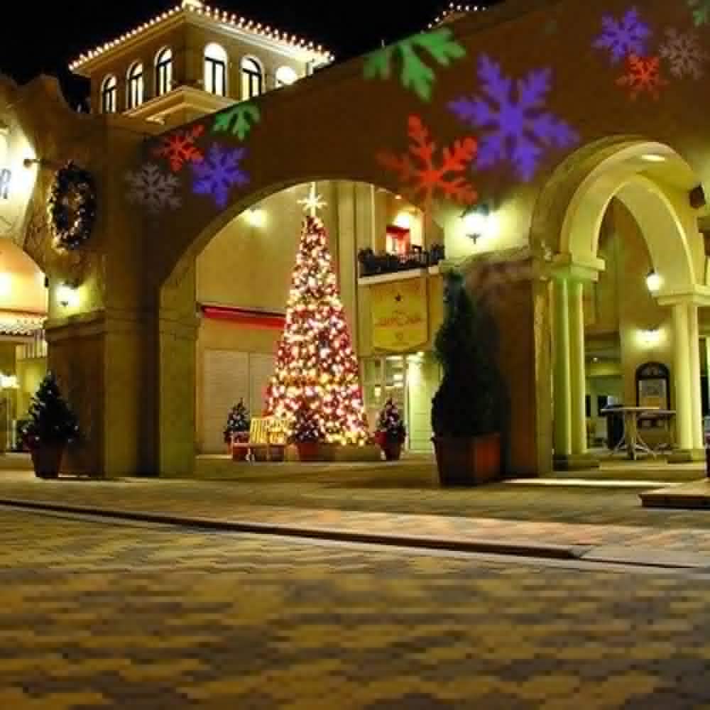 TEDD Proiettore Luci Natale Fiocco di Neve Effetto Rotante Impermeabile LED Lampada per Esterno Natale Festa Giardino Interno Casa