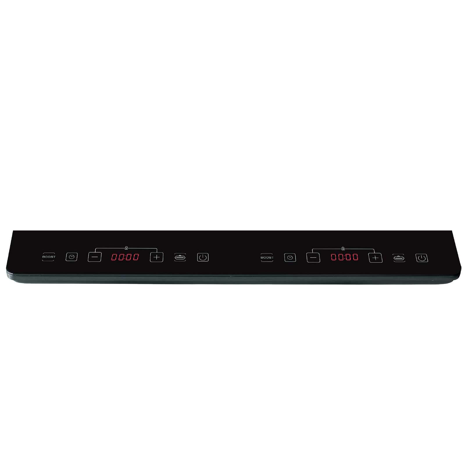 Brandt TI2SLIM1 - Table à Induction Posable - 2 Foyers - Commande Electronique - 5 Modes de Cuisson Préprogrammées - 3400W - Noir