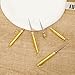 Golden Keychain Toothpick - 4 Pcs Reusable Metal Toothpicks with Keychain, Stainless Steel Toothpicks for Teeth, Portable Toothpick Holder for Home, Outdoor, Travel, Picnic, Camping