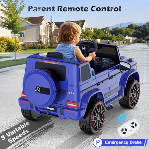 Image of ANPABO 12V 7AH Licensed Mercedes-Benz G63 Electric Car for Kids, Blue