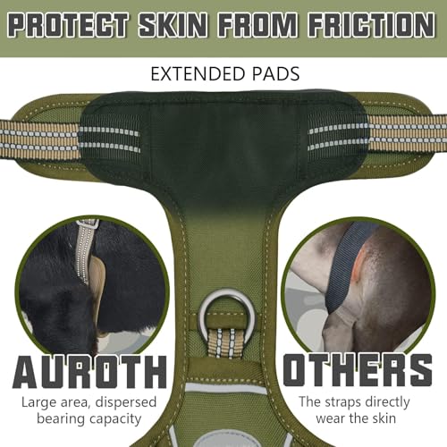 Image of AUROTH Dog Harness for Large Dogs, No Pull Tactical Dog Vest Heavy Duty
