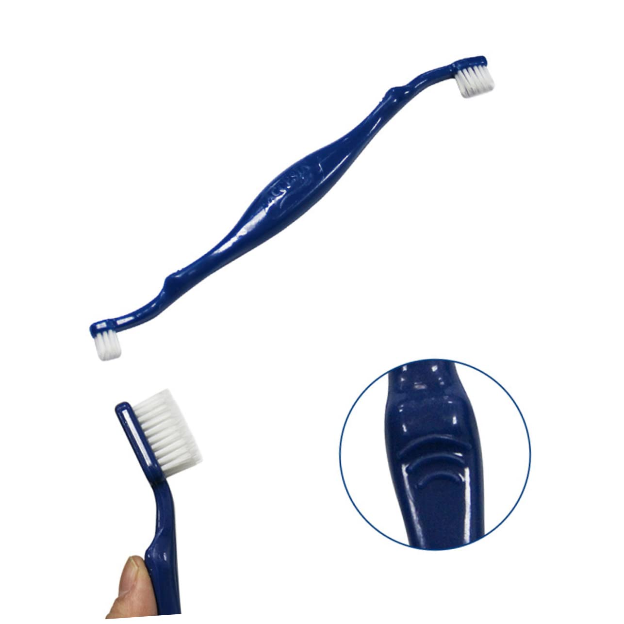 SUPVOX 9pezzi Spazzolino Per Cani Doppia Faccia Con Manici Lunghi e Setole Morbide Kit Completo Per La Pulizia Dei Denti e Massaggio Delle Gengive Degli Animali Domestici