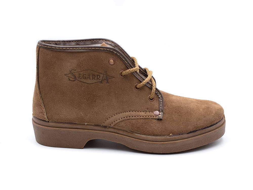 SEGARRA - Botas de campo con cordones y suela de goma,tallas grandes,piel, para: Hombre