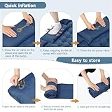 Aptliton Inflating Sleeping Pad for Camping, 10cm Thickness Camping Mat with Built-in Foot Pump, Inflatable Sleeping Mat with Pillow Waterproof for Backpacking, Camping, Hiking, Blue - Image 8