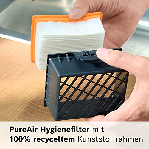 Bosch Staubsauger mit Beutel Serie 2 BGDS2CHAMP, Bodenstaubsauger, nachhaltig, aus Recyclingmaterial, Hygiene-Filter, 10 Jahre Motorgarantie, kompakt, leistungsstark, Made in Germany, 600 W, schwarz – Bild 6