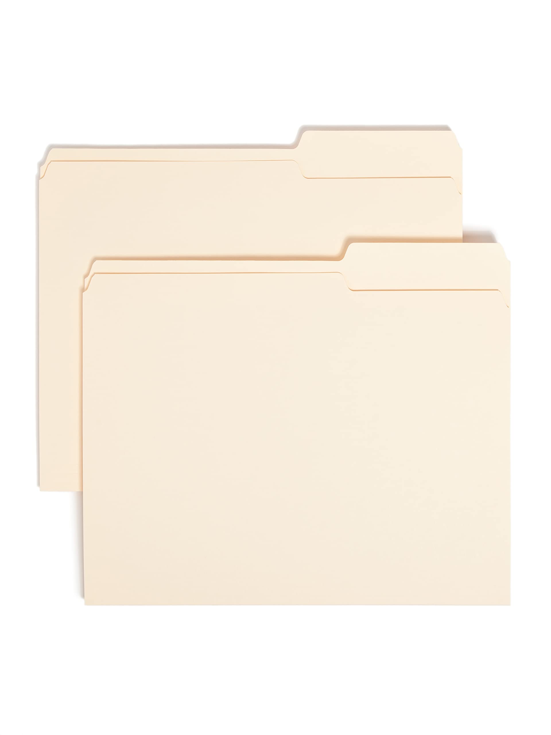 Smead File Folder, 2/5-Cut Tab, Right Position, Letter Size, Manila, 100 per Box (10385)
