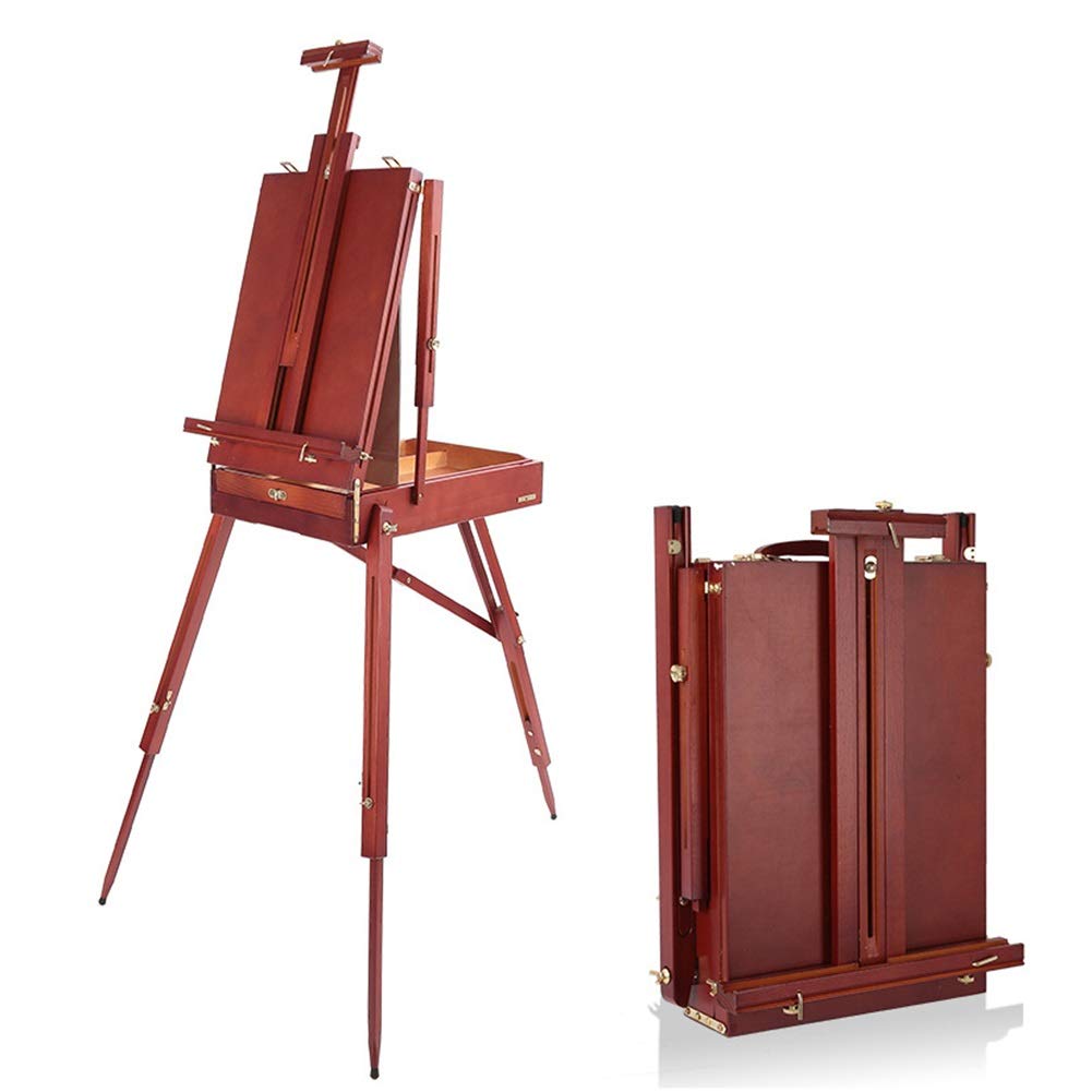 MYUYEE Canvas Easel Stand 180Cm Adjustable Foldable Beechwood Tripod With Storage Shelf And Pallete For Artists Painting Sketching