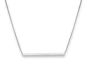 925 Sterling Silver Delicate Bar Necklace for Womens