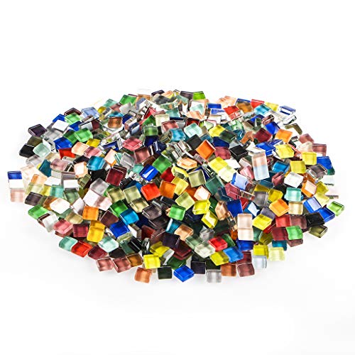 Mdluu 2 Pound Decorative Mosaic Tiles, Assorted Colors Mosaic Pieces, Glass Mosaic Supplies For Crafts, Diy Projects (0.4 X 0.4 Inch) #TOP10