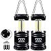 Gold Armour 2 Pack Portable LED Camping Lantern Flashlight with Magnetic Base - EMITS 500 LUMENS - Survival Kit for Emergency, Hurricane, Power Outage with 6 AA Batteries Included (Cl60)