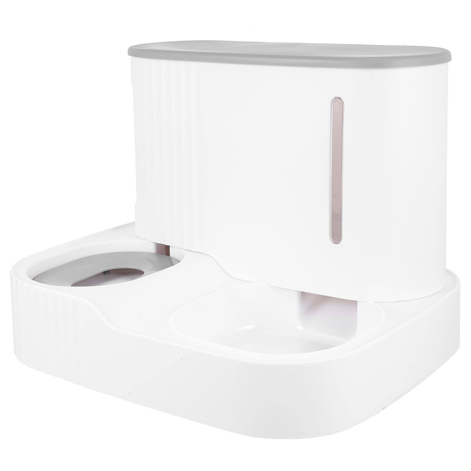 Mikikit Distributeur Automatique de Nourriture et d'eau et 0,85l d'eau Réservoir 3l de Croquettes en Matériaux Hips et Pet pour Chat et Petit Chien pour Usage Domestique