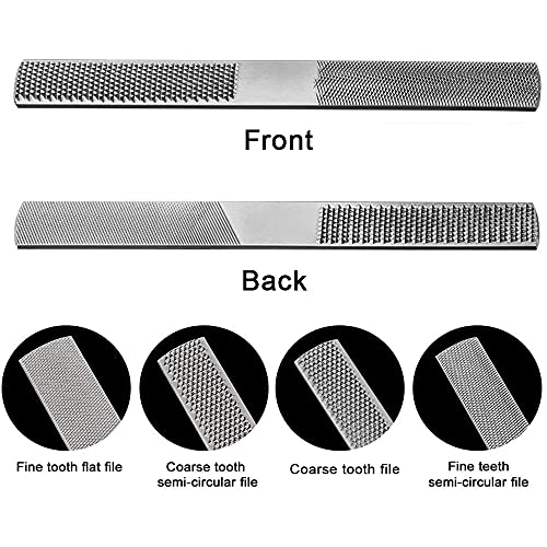 Wood Rasp File 4 Way Hand File and Round Rasp, Half Round Flat & Needle Files Wood Rasp Set for Sharping Wood and Metal Tools - Image 2