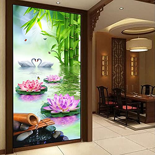Peinture Diamant 5D lotus kit complet 40x100cm idée cadeau fait main originale adulte