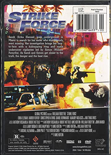 Strike Force 2001 DVD edición importada de USA con audio original en inglés y formato NTSC 3