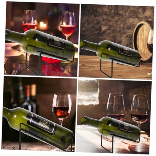 Soporte para botellas de vino de hierro versátil 3 piezas miniatura 7