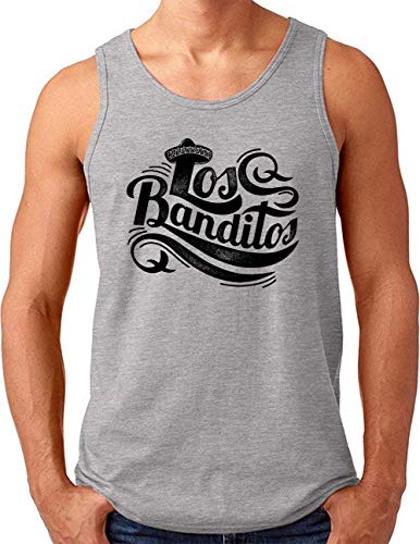 Débardeur Los-Banditos OM3 homme gris coupe ample confortable jusqu'au 4XL