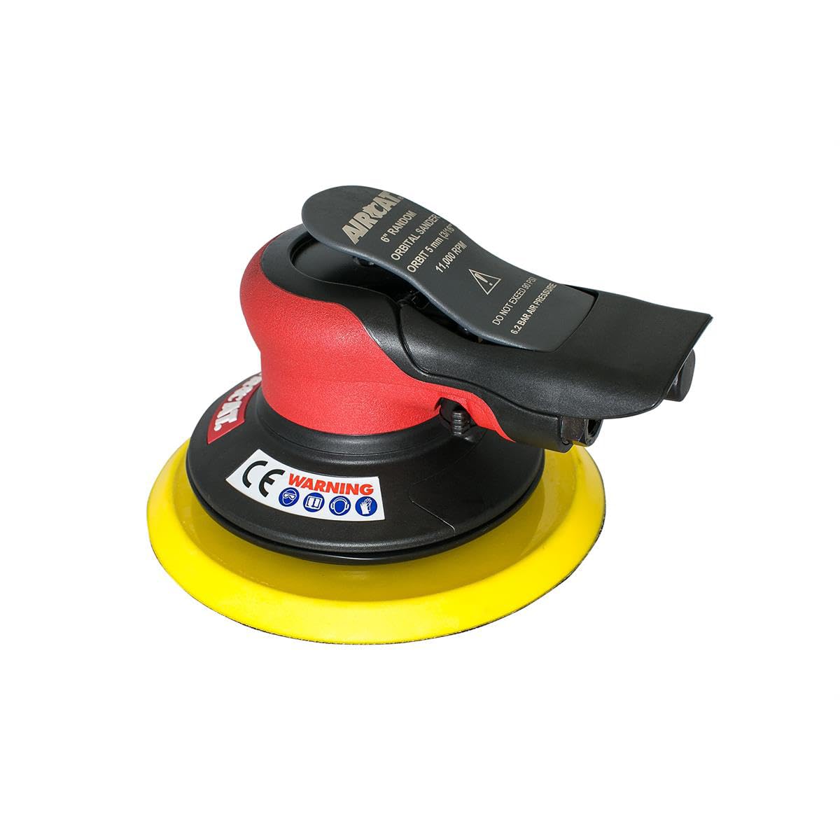 AIRCAT 6700-6-336 6 Inch Lubrication Free Palm Sander 11,000 RPM, Red/Black - Image 2