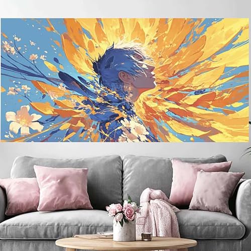 Diamond painting adulte grand format 50x150cm pour lutter contre le stress