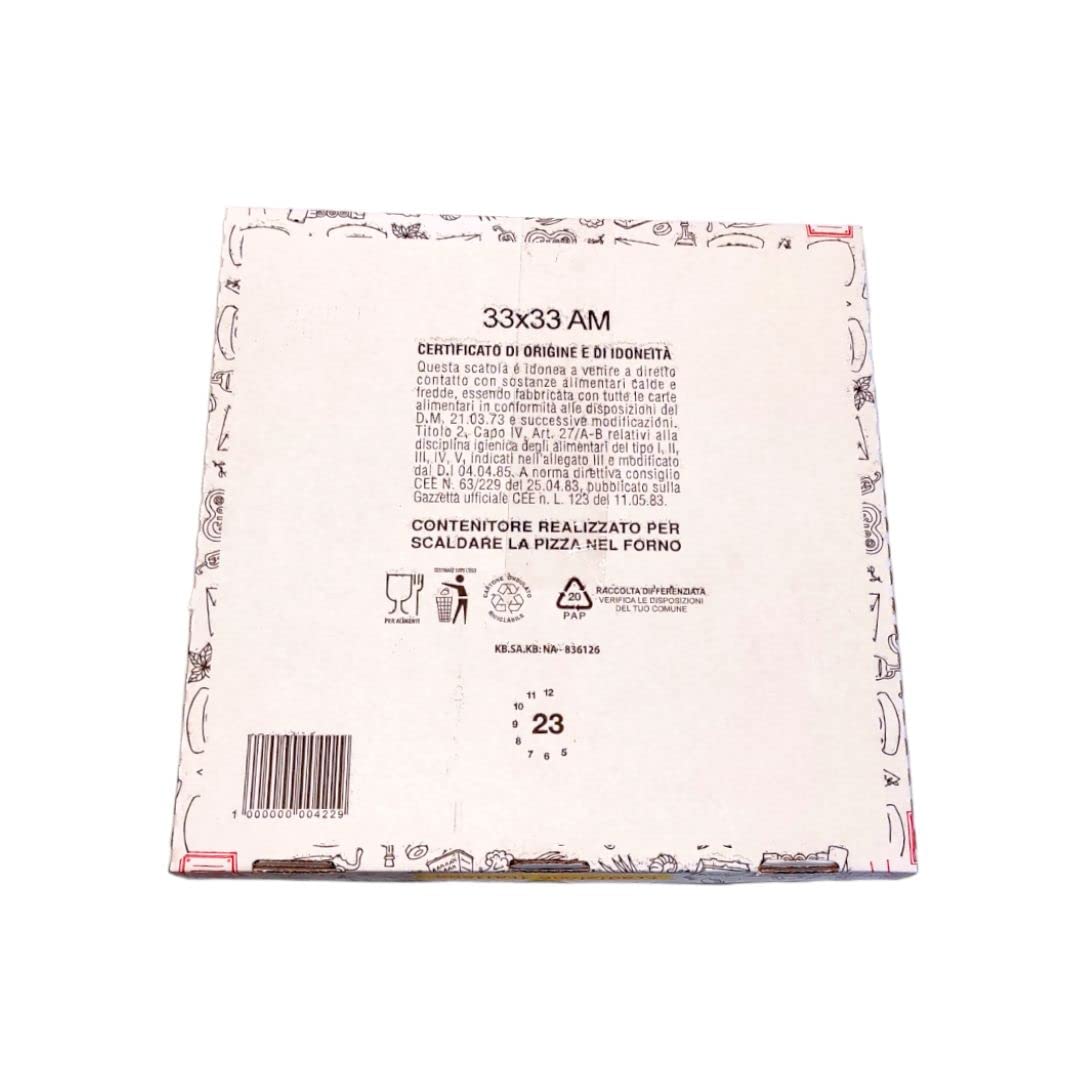 RFD Scatole per pizza in cartone 33x33 H 3,5 cm 100 pz per asporto