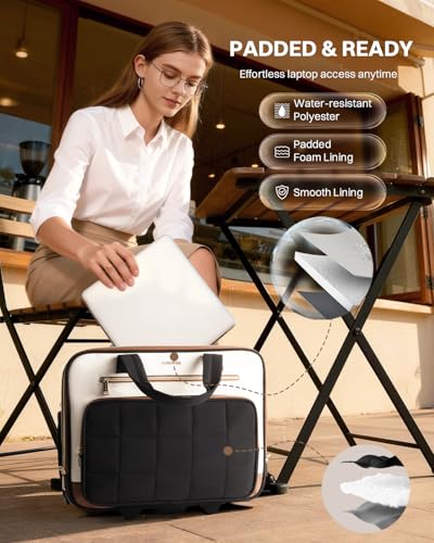 Rolling Puffer Laptop Bag for Women