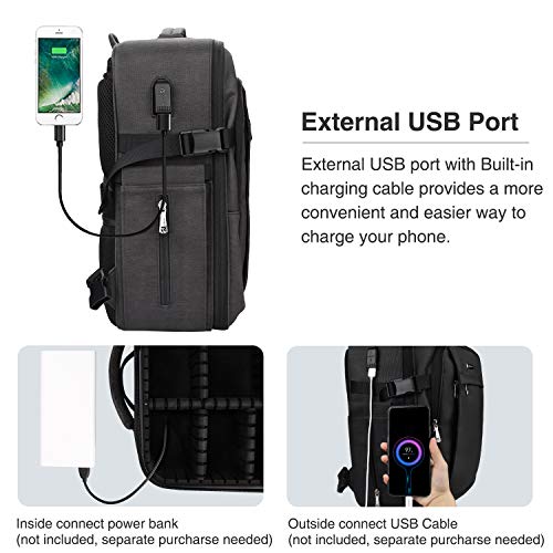 Relavel Professional Makeup Bag Makeup Backpack and Cosmetic Bag, Durable Waterproof Material with Shoulder Straps and Adjustable Dividers, Professional Makeup Artist Organizer2