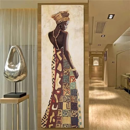 Broderie Diamant Femme Africaine Sexy - Kit DIY Grand Format Art Mural