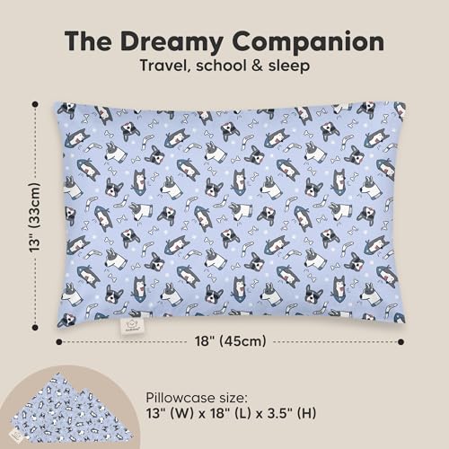 Image of Toddler Pillow with Pillowcase, 13x18 My Little Dreamy Pillow (Pawtrol) | Kids Travel Bed Pillow for Sleep, Organic Cotton Small Pillowcase, Soft, Breathable, Machine Washable, Toddlers 2-5 years old