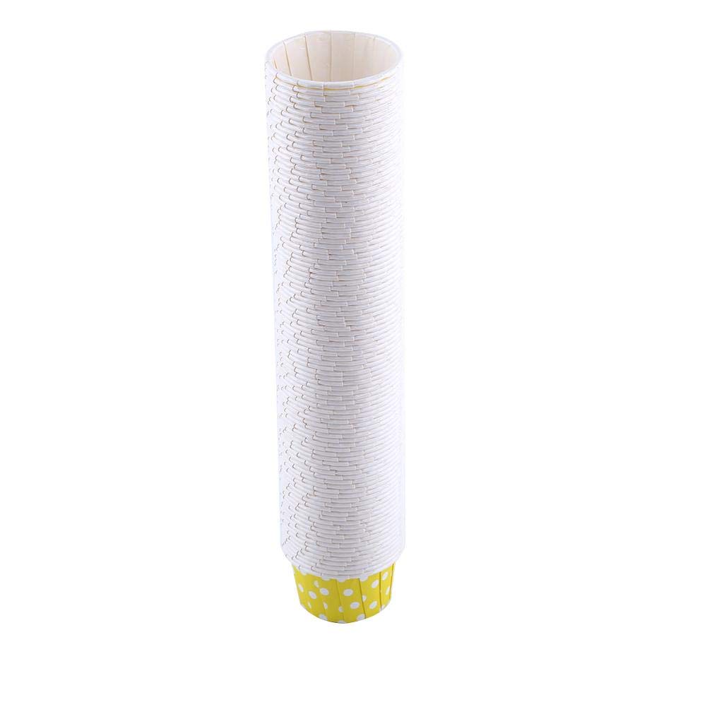 Yosoo Yellow 100Pcs Baking Cups, Mini Paper Cake Cases, Cupcake Wrappers Cupcake Cases Cupcake Holders Muffin Cups Liners, Cupcake Paper Baking Cases Colour(Yellow)