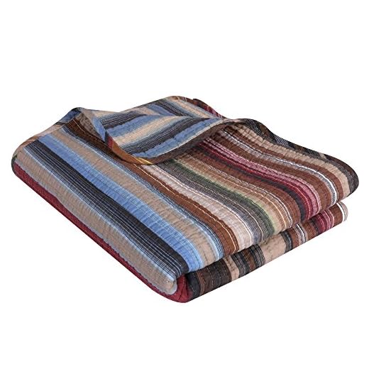 25+ Must-Have Items for a Warm Earthy Living Room Design 5 Greenland Home Durango 100% Cotton Reversible Throw Blanket, 50 x 60 inches, Earth