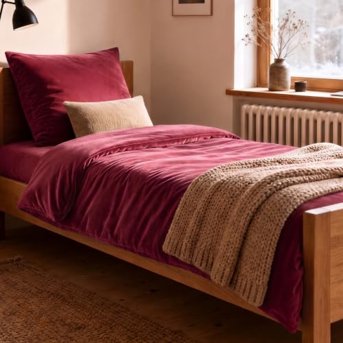Soifox Winter Flanell Bettwäsche 135x200 2-teilig Rot 100% Polyester – Ansicht 1