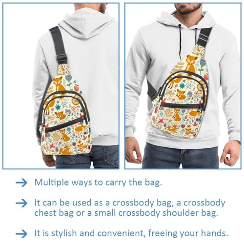 Mochila cruzada de viaje para mujer con estampado floral impermeable 2