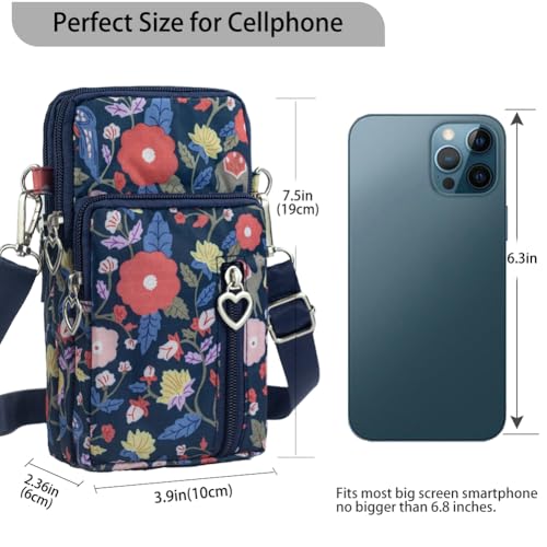 Image of JANKS Small Crossbody Bag for Women - Mini Phone Purses with Crossbody Strap and Wallet - Nylon Arm Bag