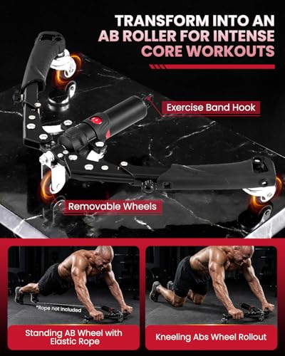 Image of SAKER Twister Arm Trainer, Adjustable Hydraulic Home Gym Equipment for Strength Training, 22-440Lbs Chest Expander with Ab Roller Wheel, Workout Equipment for Men & Women, Arms Chest Core