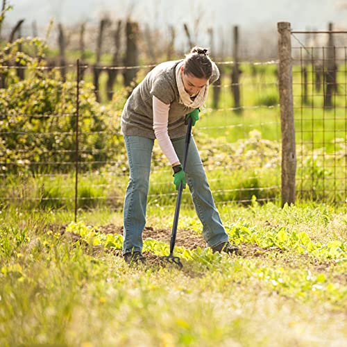Bsbsbest Hoe Garden Tools, Gardening Tools For Weeding, Stirrup Hoe Long Handle For Yard Weed Puller, Scuffle Hula Adjustable Weeding Loop Hoe For Lawn, Vegetable, Soil, Planting 37-49 Inch, Black #TOP6