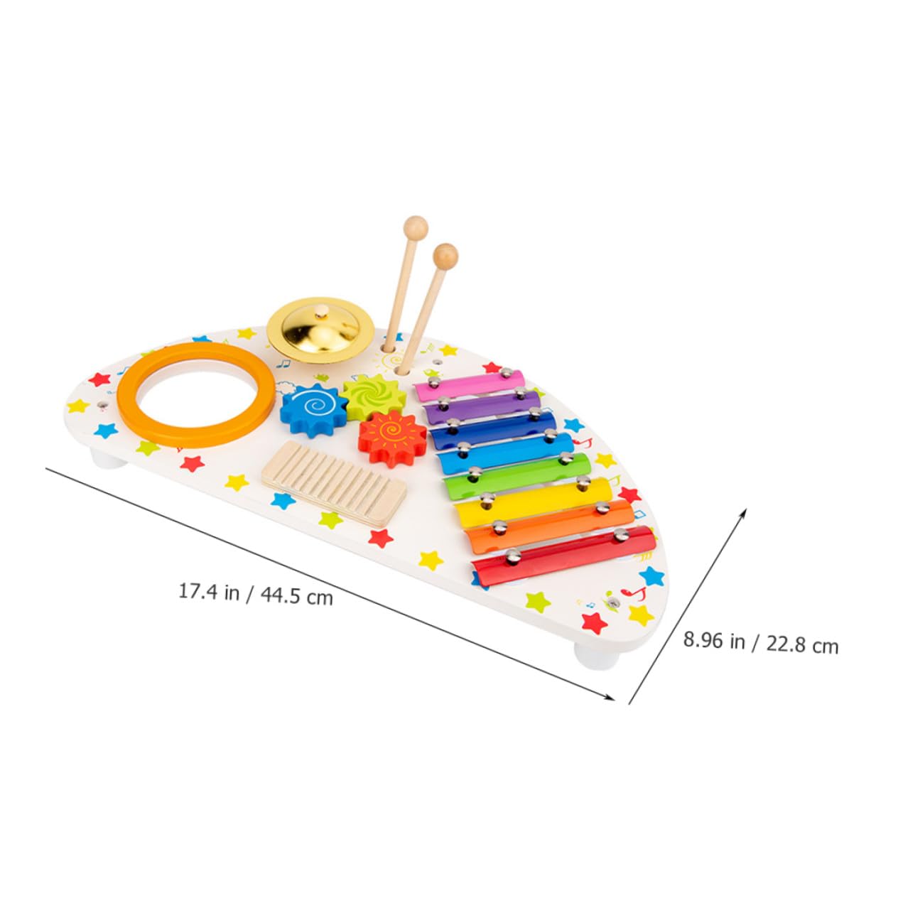 BESTonZON Xilofono in Legno Giocattolo Musicale per Ragazzo Ragazza Strumento Percussione Educativo