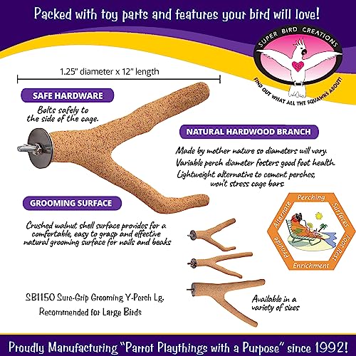 Image of Super Bird Creations Sure-Grip Grooming Y Bird Perch, Large