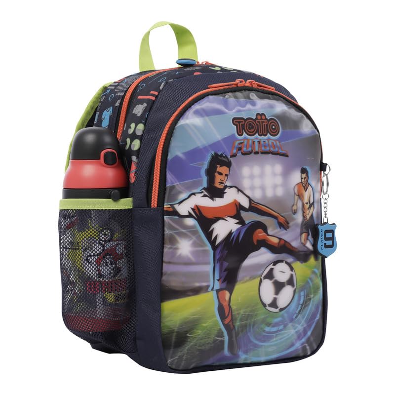 Mochila infantil TOTTO con dos compartimentos y estampado multicolor 4