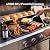 Aoxun 4-Burner Propane Grill with Side Burner, 49000 BTU Stainless Steel Gas Grill, Cast Iron Grates & Side Tables for Backyard Patio Camping, Slivery