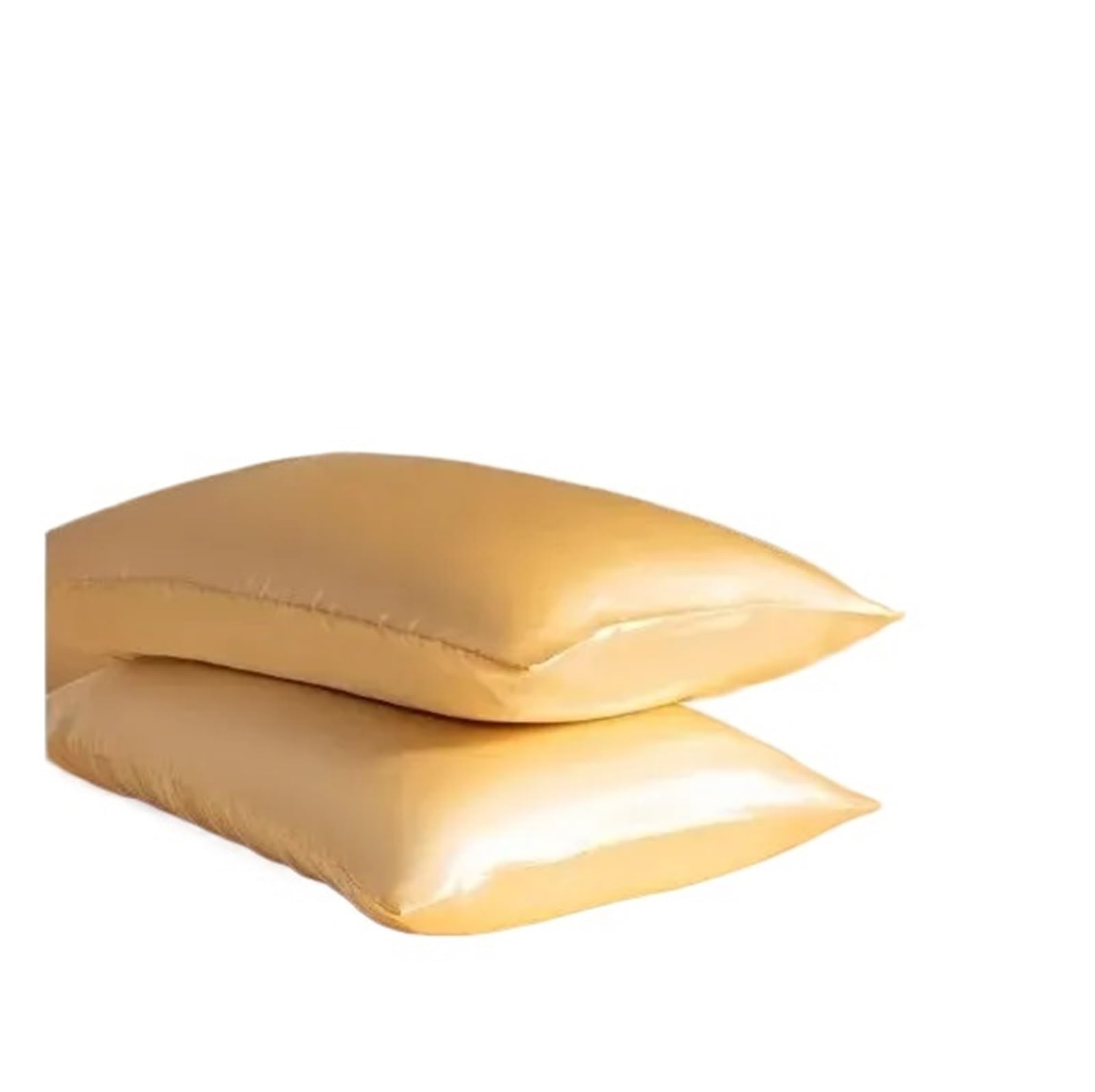 Silky Pillow Covers, Silk Satin Pillowcase Hair Skin Multicolor(Beige)