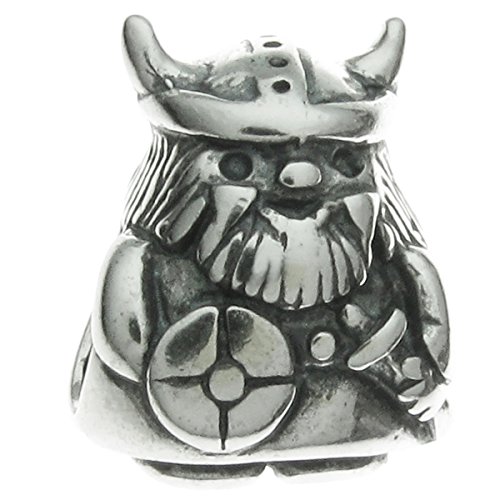 Sterling Silver Viking Warrior European Style Bead Charm